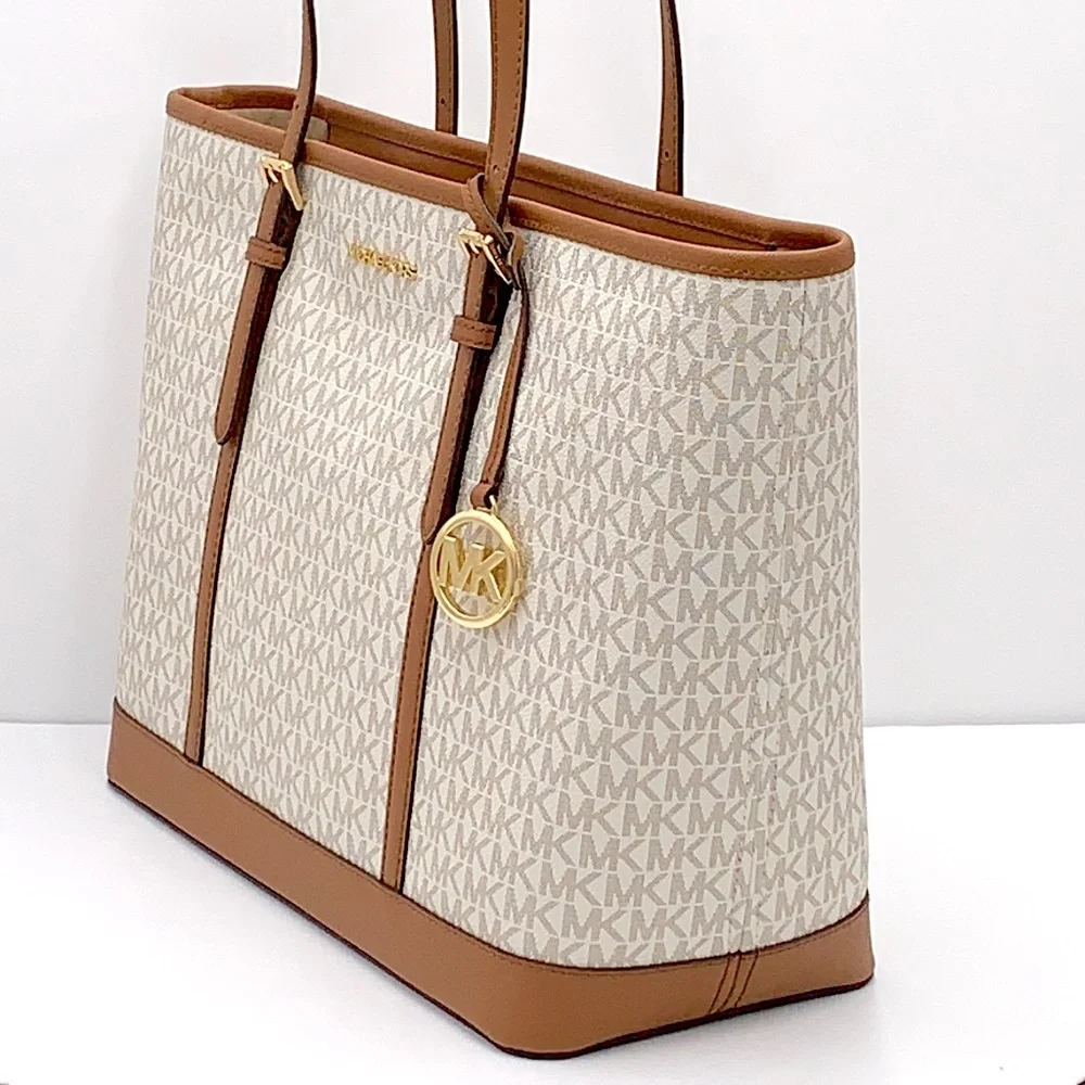 MICHAEL KORS TOP ZIP LARGE TOTE VANILLA COLOR